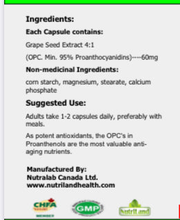 Grape Seed Extract (300 Capsules)