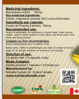 Bee Propolis (100 Capsules)