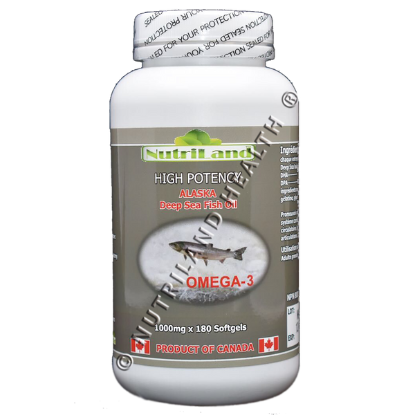 High Potency Alaska Deep Sea Fish Oil (300/200 DHA/EPA 180 Softgels)